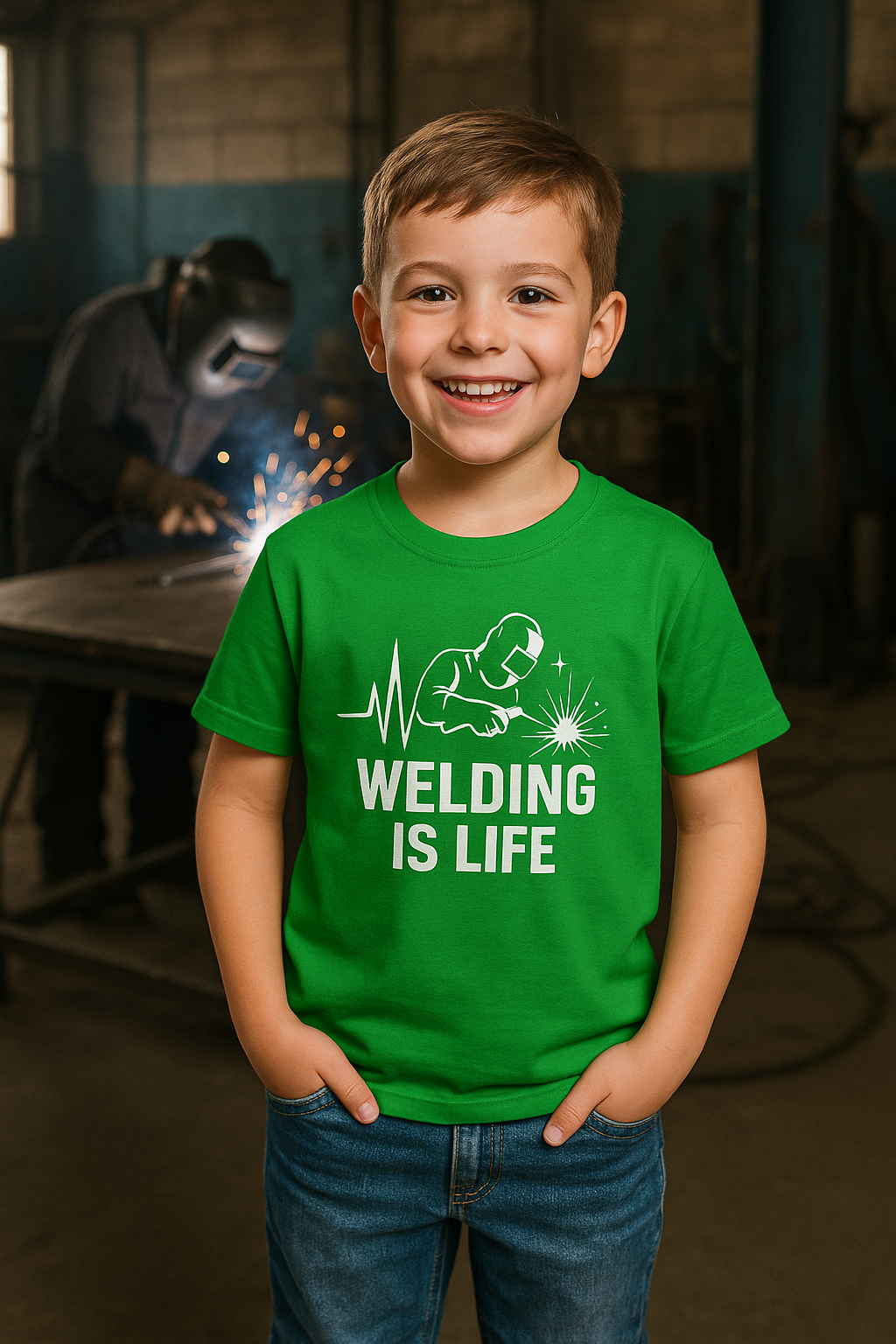Welding Is Life Kids Tee, Dark Color