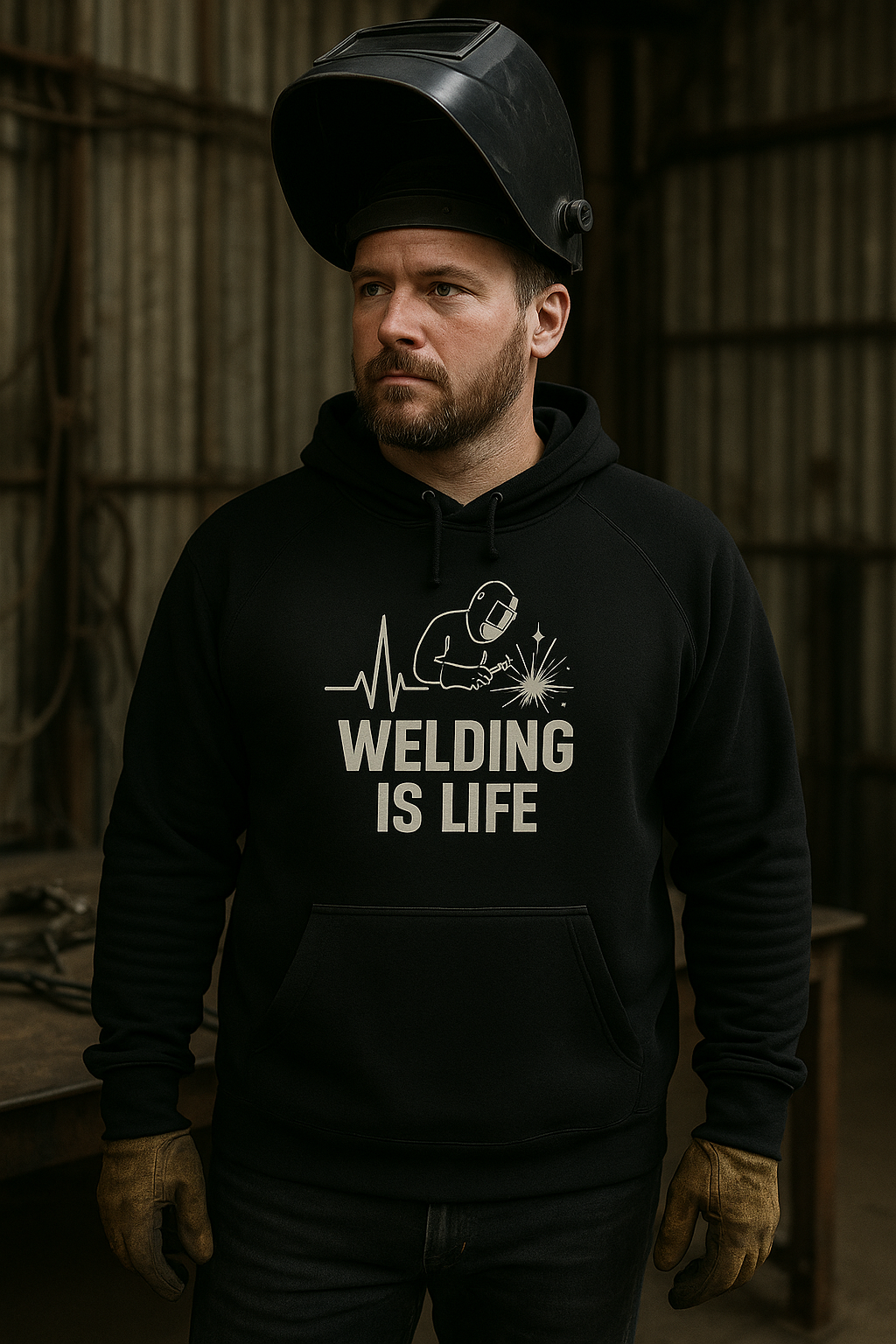 Welding Is Life Hoodie, Unisex, Dark Color